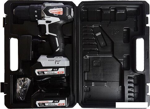 Ударная дрель-шуруповерт Интерскол ДАУ-13/18ВК 573.0.0.70 (без АКБ, с кейсом)