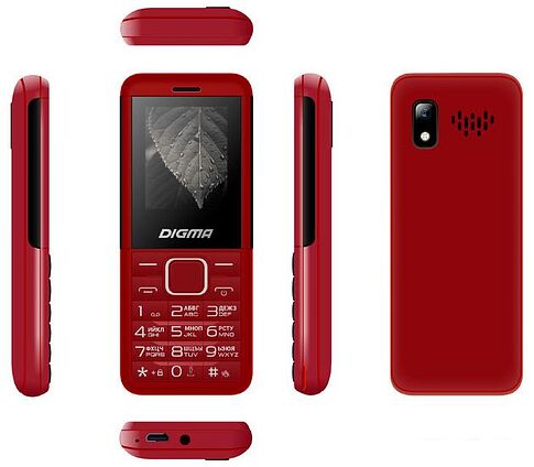 Кнопочный телефон Digma Linx C171 (красный)