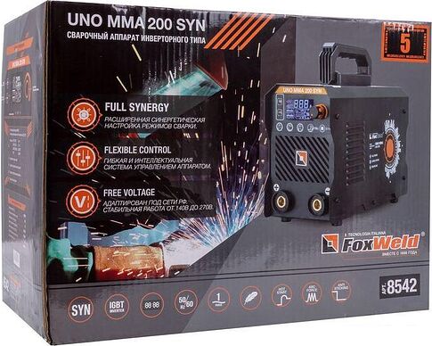 Сварочный инвертор FoxWeld UNO MMA 200 SYN 8542