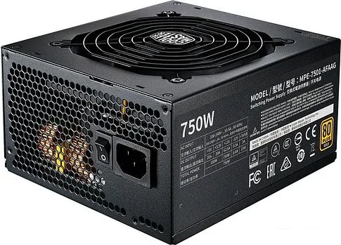 Блок питания Cooler Master MWE Gold 750 V2 Full Modular MPE-7501-AFAAG-EU