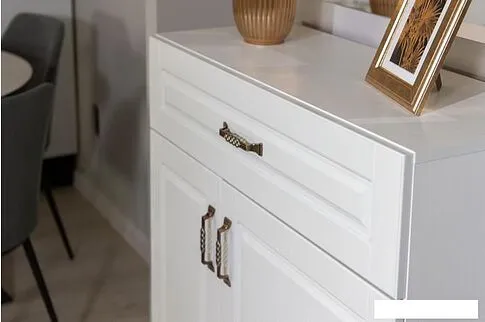 Тумба Империал Лацио 2д 1ящ (белое дерево/ручка бронза)