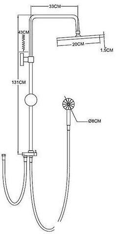 Душевая система  Wisent WP3500BL