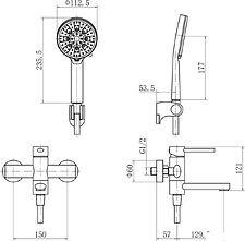 Душевой гарнитур  Fashun A53034-21