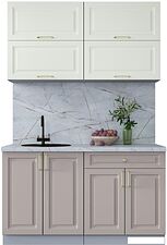 Готовая кухня Интерлиния Мила Шато 1.4Б (белый/луна/серый каспий)