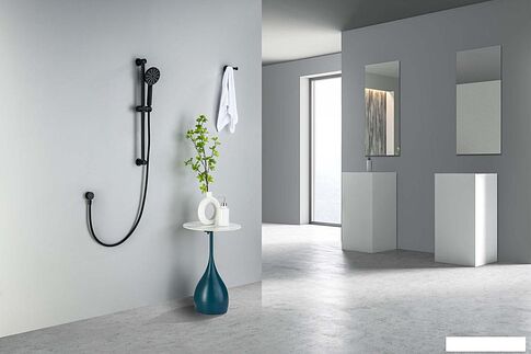 Душевой гарнитур  Aquatek Оберон AQ2016MB (черный матовый)