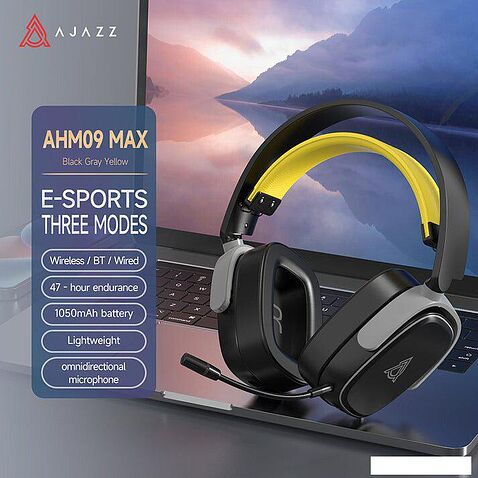 Наушники Ajazz AHM09 Max (черный)