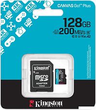 Карта памяти Kingston Canvas Go! microSDXC 128GB SDCG4/128GB (с адаптером) Карта памяти Kingston Canvas Go! microSDXC 128GB SDCG4/128GB (с адаптером)