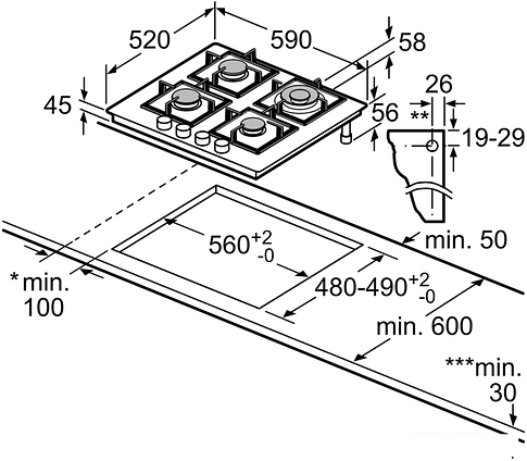 Варочная панель Bosch PNH6B6B90