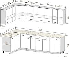Угловая кухня Кортекс-мебель Корнелия Экстра 1.5x2.8м (дуб сонома/мадрид) Угловая кухня Кортекс-мебель Корнелия Экстра 1.5x2.8м (дуб сонома/мадрид)