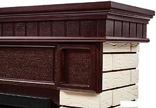 Портал Firelight Bricks 25 (камень бежевый/шпон темный дуб) Портал Firelight Bricks 25 (камень бежевый/шпон темный дуб)