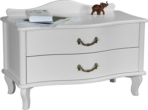 Тумба Мебелик Джульетта широкая 2 ящика (молочный дуб)