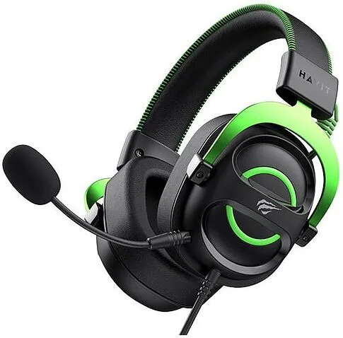 Наушники Havit Gamenote H2002e (черный/зеленый)