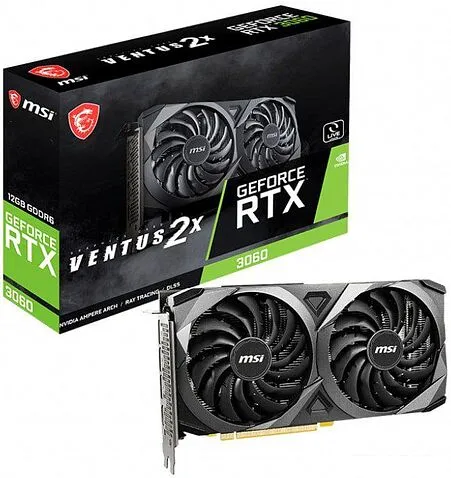 Видеокарта MSI GeForce RTX 3060 Ventus 2X 12G