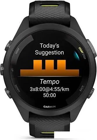 Умные часы Garmin Forerunner 265S 42 мм (черный/желтый)