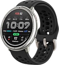Умные часы Amazfit Active 2 (серебристый, с черным силиконовым ремешком) Умные часы Amazfit Active 2 (серебристый, с черным силиконовым ремешком)
