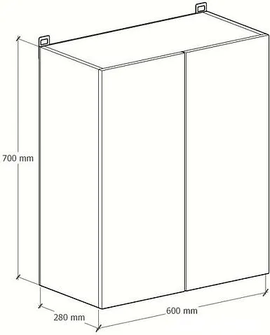 Шкаф навесной Артём-Мебель Мэри 600мм СН-114.199 (белый)