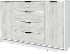 Тумба Интерлиния Концепт КТ-Т160 (дуб белый/белый платинум)