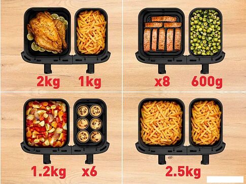 Аэрофритюрница Tefal Dual Easy Fry EY942HE0