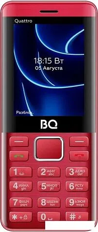 Кнопочный телефон BQ BQ-2453 Quattro (красный)