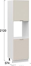 Шкаф напольный Трия Белладжио 1П6 (белый/софт панакота) Шкаф напольный Трия Белладжио 1П6 (белый/софт панакота)