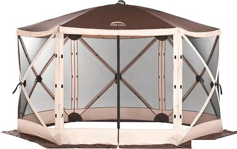 Кемпинговая палатка Wild Land Hub screen house 600 920003-0004-0024.SET (коричнево-бежевый, со стенками)