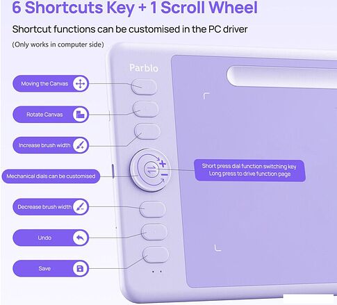 Графический планшет Parblo Intangbo SW (черный)