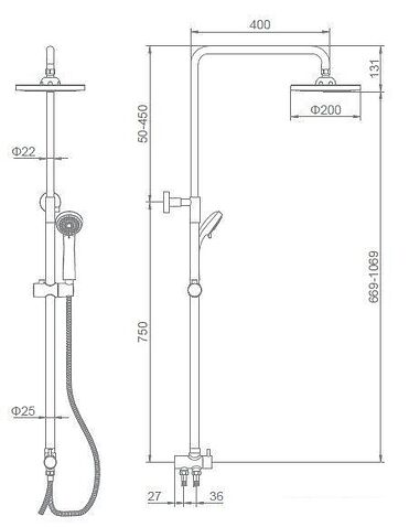 Душевая система  Ledeme L2400