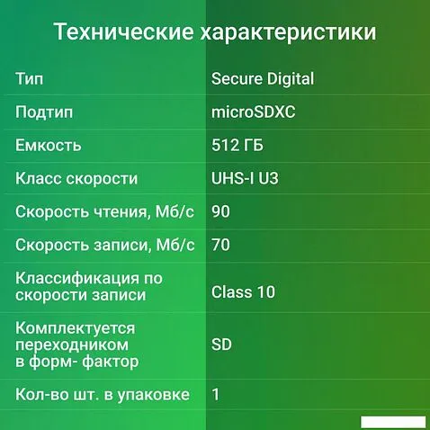 Карта памяти Digma MicroSDXC Class 10 Card30 DGFCA512A03