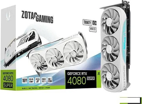 Видеокарта ZOTAC GeForce RTX 4080 Super Trinity OC White Edition 16GB GDDR6X ZT-D40820Q-10P