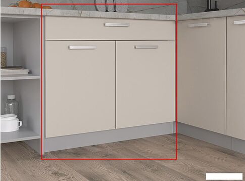 Шкаф напольный Интерлиния Компо НШ80рш1 (дуб золотой)