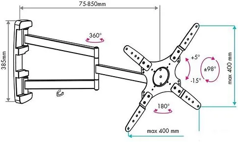 Кронштейн VLK TRENTO-19 (черный)