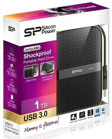 Внешний жесткий диск Silicon-Power Armor A60 1TB (SP010TBPHDA60S3K)