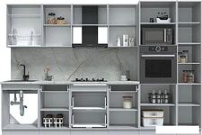 Готовая кухня Интерлиния Берес 3.2В (дуб полярный/дуб английский/кастилло темный) Готовая кухня Интерлиния Берес 3.2В (дуб полярный/дуб английский/кастилло темный)