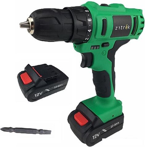 Дрель-шуруповерт Zitrek Greenpower 12-Li 063-4074 (с 2-мя АКБ, кейс)