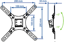 Кронштейн Kromax Vega-8 (черный) Кронштейн Kromax Vega-8 (черный)