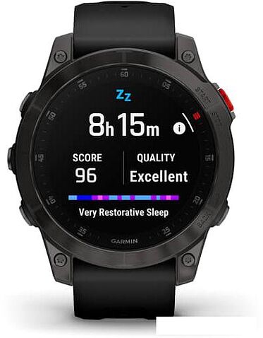 Умные часы Garmin Epix Sapphire Gen 2 (черный титан/черный)