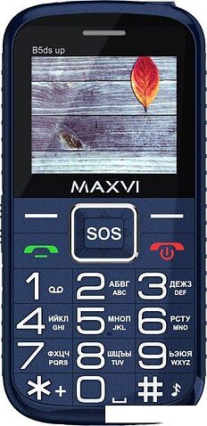 Кнопочный телефон Maxvi B5ds up (темно-синий)
