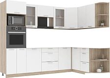 Готовая кухня Интерлиния Мила 1.68x2.8 правая без столешницы (белый платинум) Готовая кухня Интерлиния Мила 1.68x2.8 правая без столешницы (белый платинум)