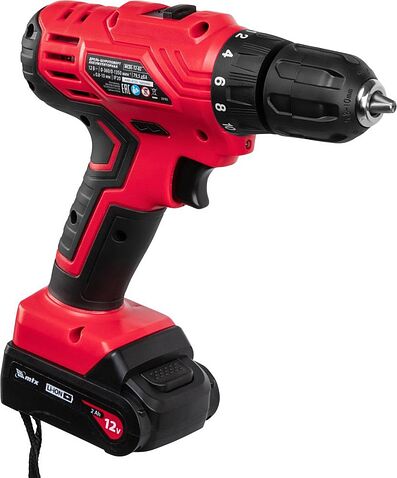 Дрель-шуруповерт MTX MCDL-12-02 (с 2-мя АКБ, кейс)