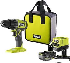 Дрель-шуруповерт Ryobi RDD18-2C52S 5133005522 (с 2-мя АКБ 2 Ач+5 Ач, сумка) Дрель-шуруповерт Ryobi RDD18-2C52S 5133005522 (с 2-мя АКБ 2 Ач+5 Ач, сумка)