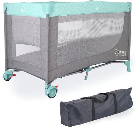 Манеж-кровать Rant Romano RP100 (grey/green)