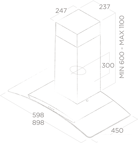 Кухонная вытяжка Elica Circus IX/A/60 68116393A