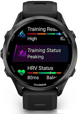 Умные часы Garmin Forerunner 970 47 мм (темно-серый/серый)