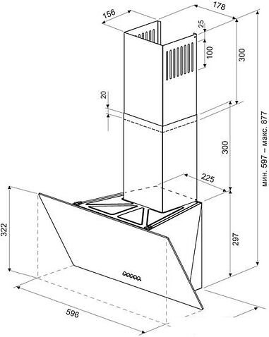 Кухонная вытяжка Krona Polly 600 PB (белый)
