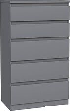 Комод Mio Tesoro Кастор 5 ящиков 2.03.02.070.4 (серый)