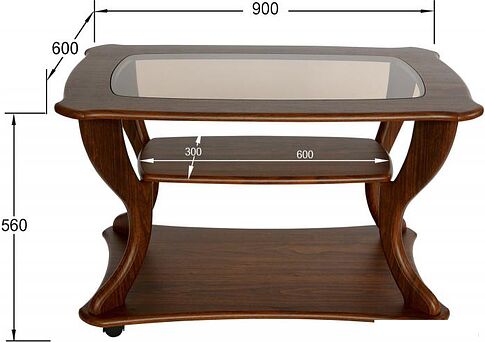 Журнальный столик Калифорния мебель Маэстро СЖС-02 (орех)