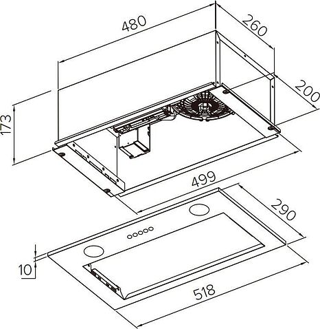 Кухонная вытяжка Weissgauff Box 1000 BL Sensor