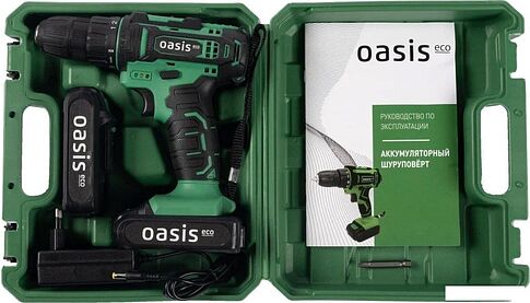 Дрель-шуруповерт Oasis AS-14V Eco (с 2-мя АКБ, кейс)