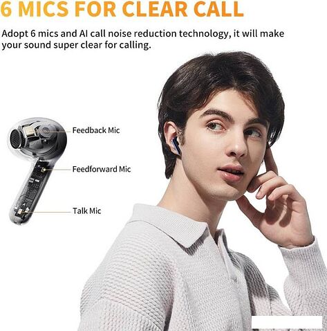 Наушники QCY AilyBuds Pro (темно-синий)