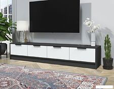 Тумба Интерлиния ТВ Концепт КТ-ТВ4-35 (белый платинум/антрацит)